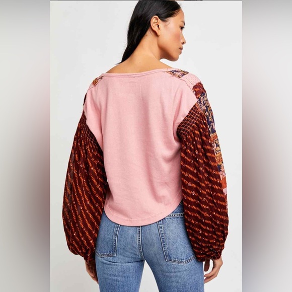 Free People “Light Magic Henley” Size Medium - Picture 2 of 7